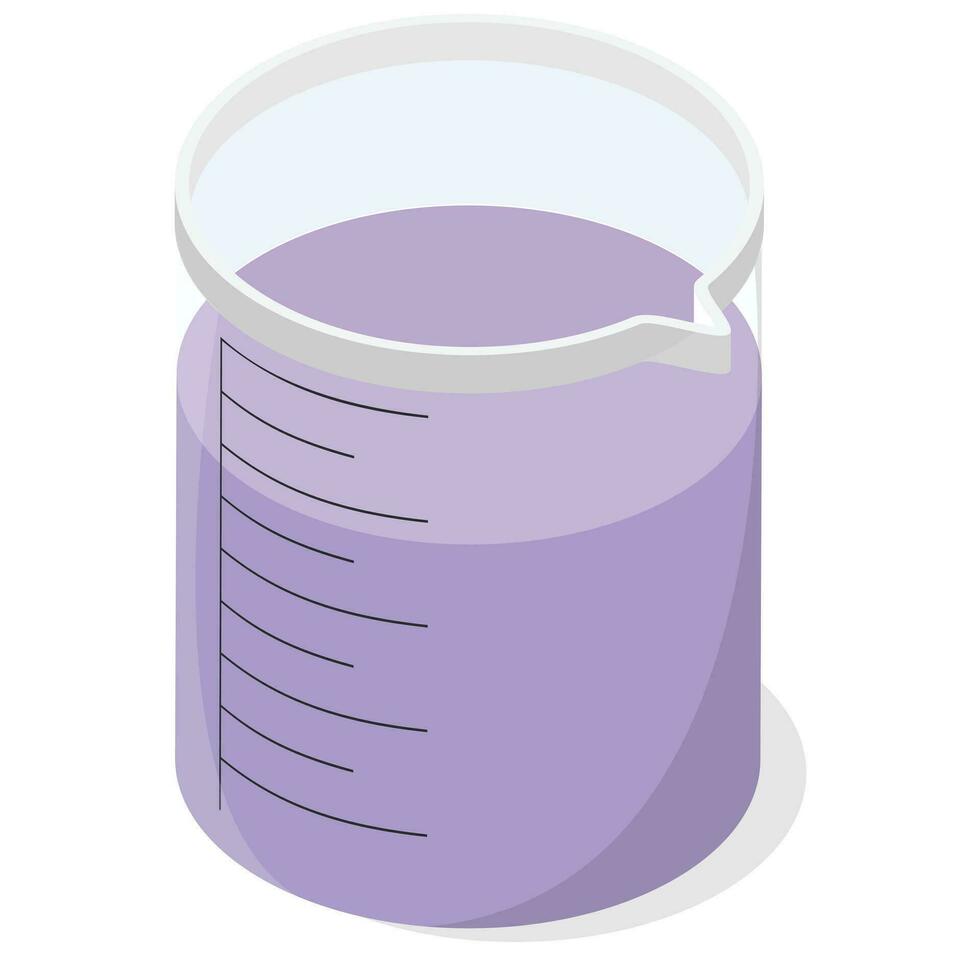 Isometric Beaker Vector
