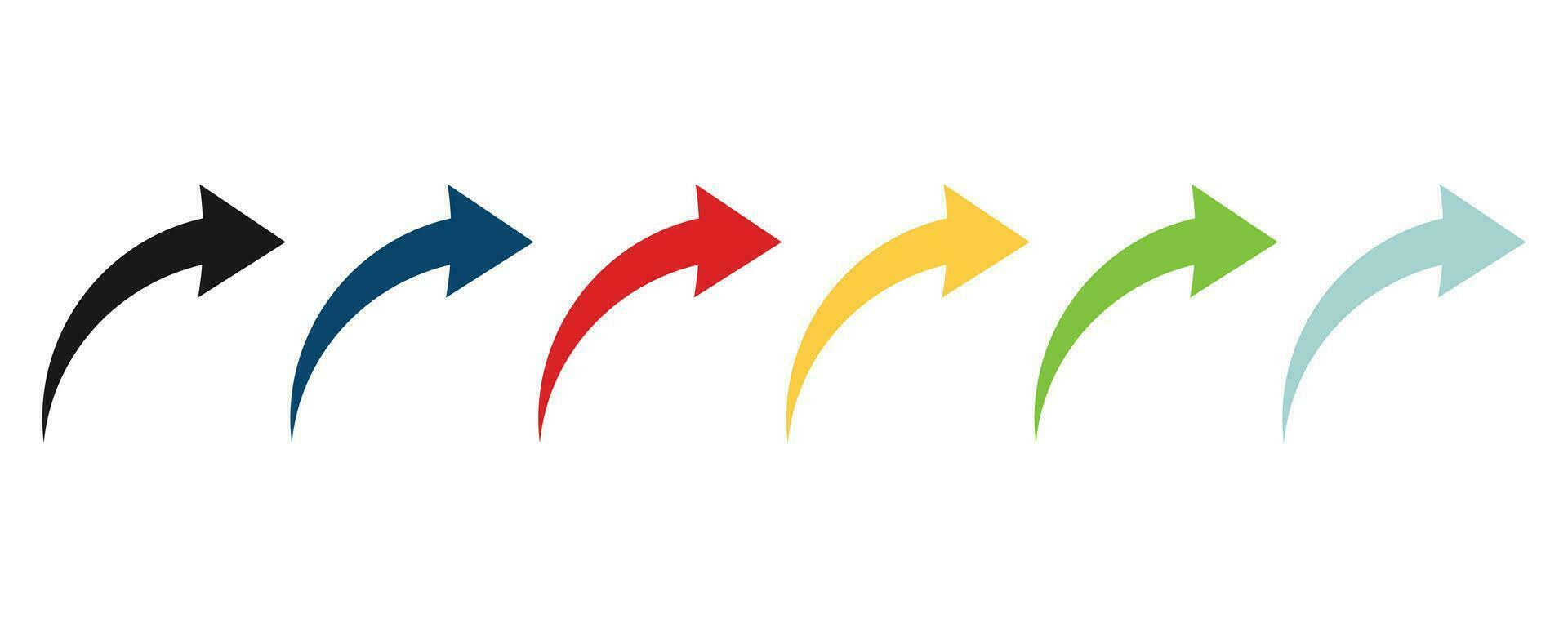 Arrow icon set. Arrow symbols. Arrow of different colored. vector