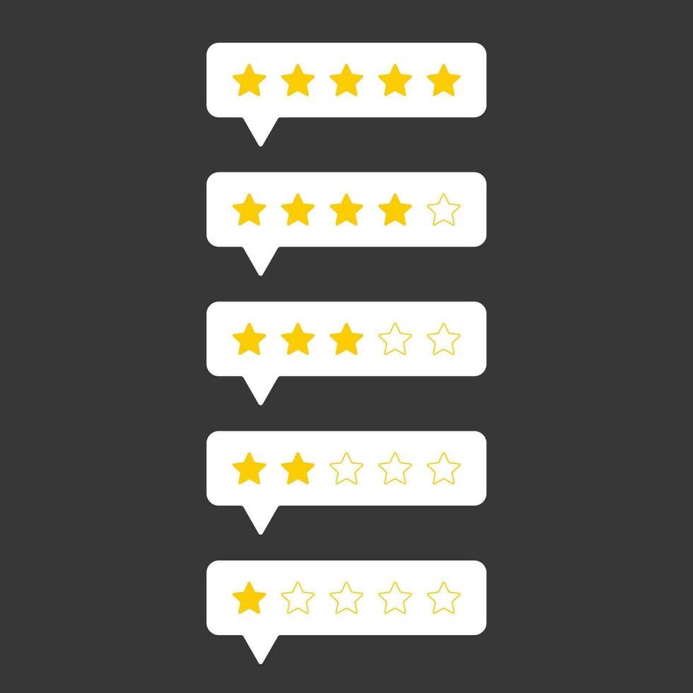 Star rating vector in flat style design isolated on background. Feedback, Review, and rate us concept.