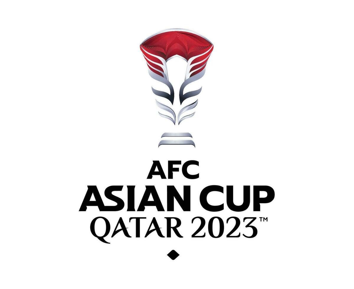 afc asiático taza Katar 2023 resumen logo símbolo Asia fútbol americano diseño vector ilustración