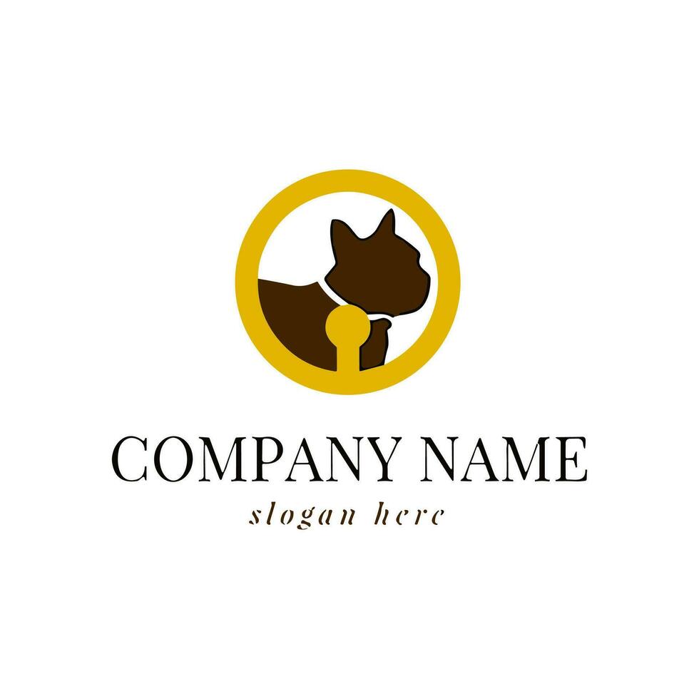 Dog logo vector. Pet friendly logo. Animal Logotype concept. Vector illustration.