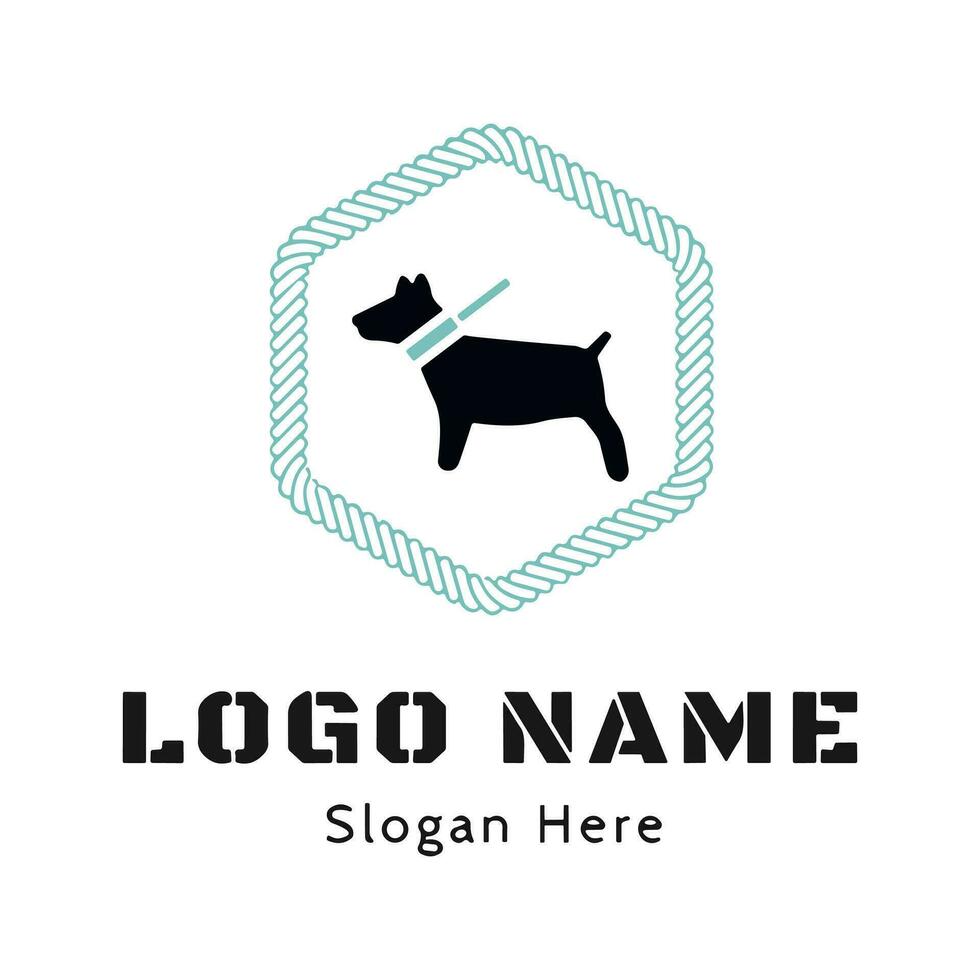 perro logo vector. mascota simpático logo. animal logotipo concepto. vector ilustración.