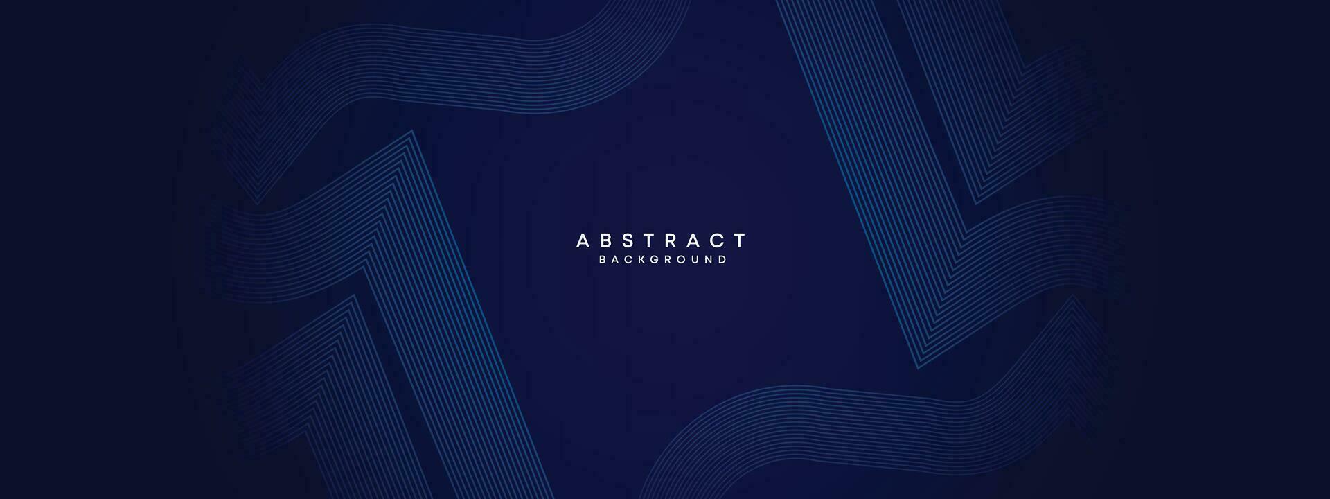 Abstract Dark Blue Waving circles lines Technology Background. Dark Blue gradient with glowing lines shiny geometric shape and diagonal, for brochure, cover, poster, banner, website, header vector