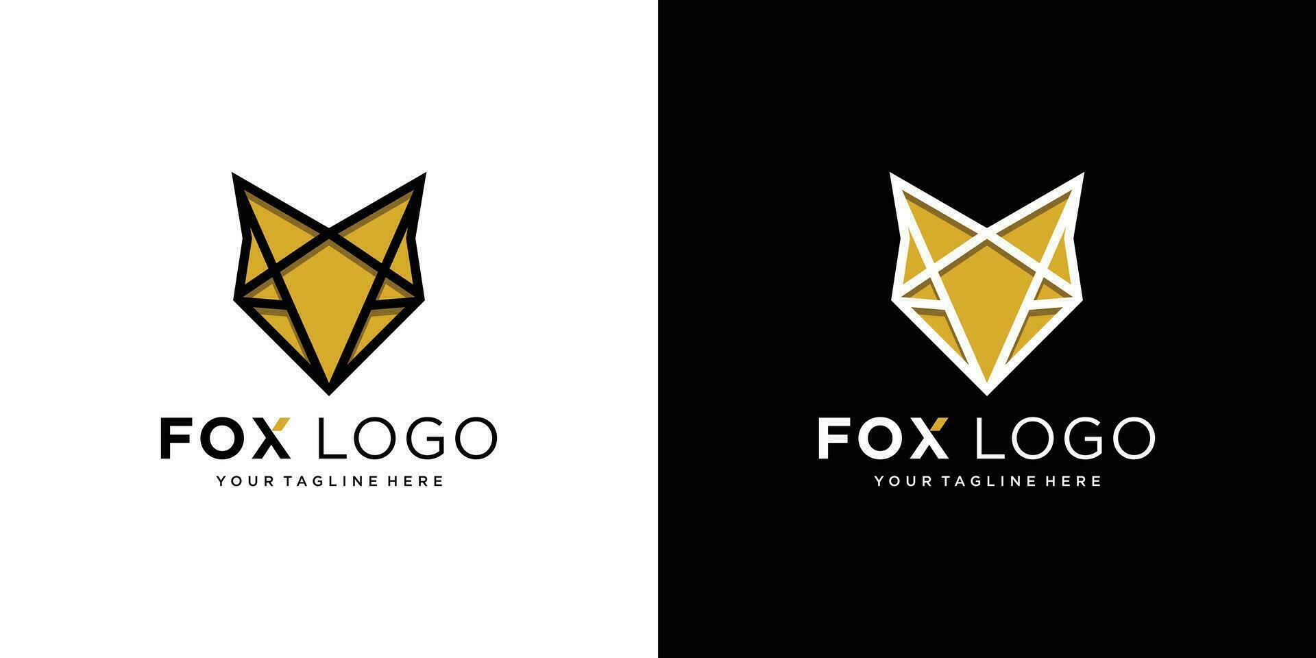 zorro creativo logo vector, zorro icono, zorro moderno geométrico logo resumen forma de zorro vector