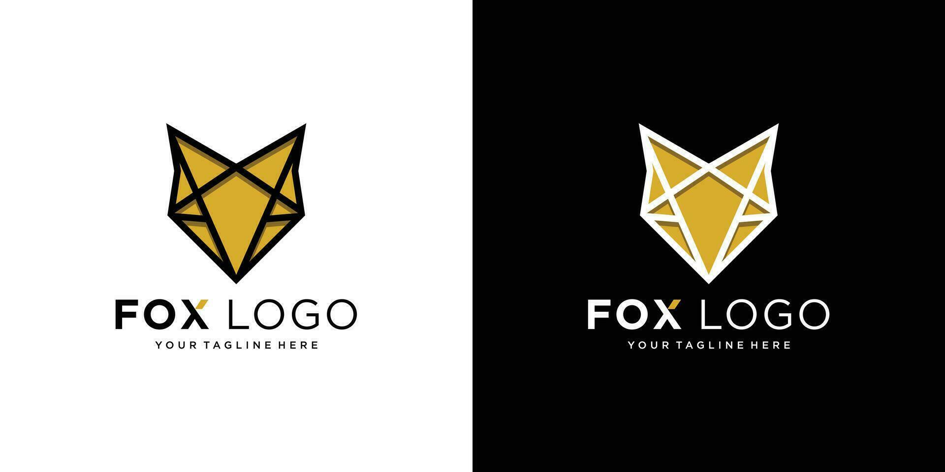 Fox creative logo vector, Fox icon, Fox Modern Geometric Logo Abstract shape of fox vector