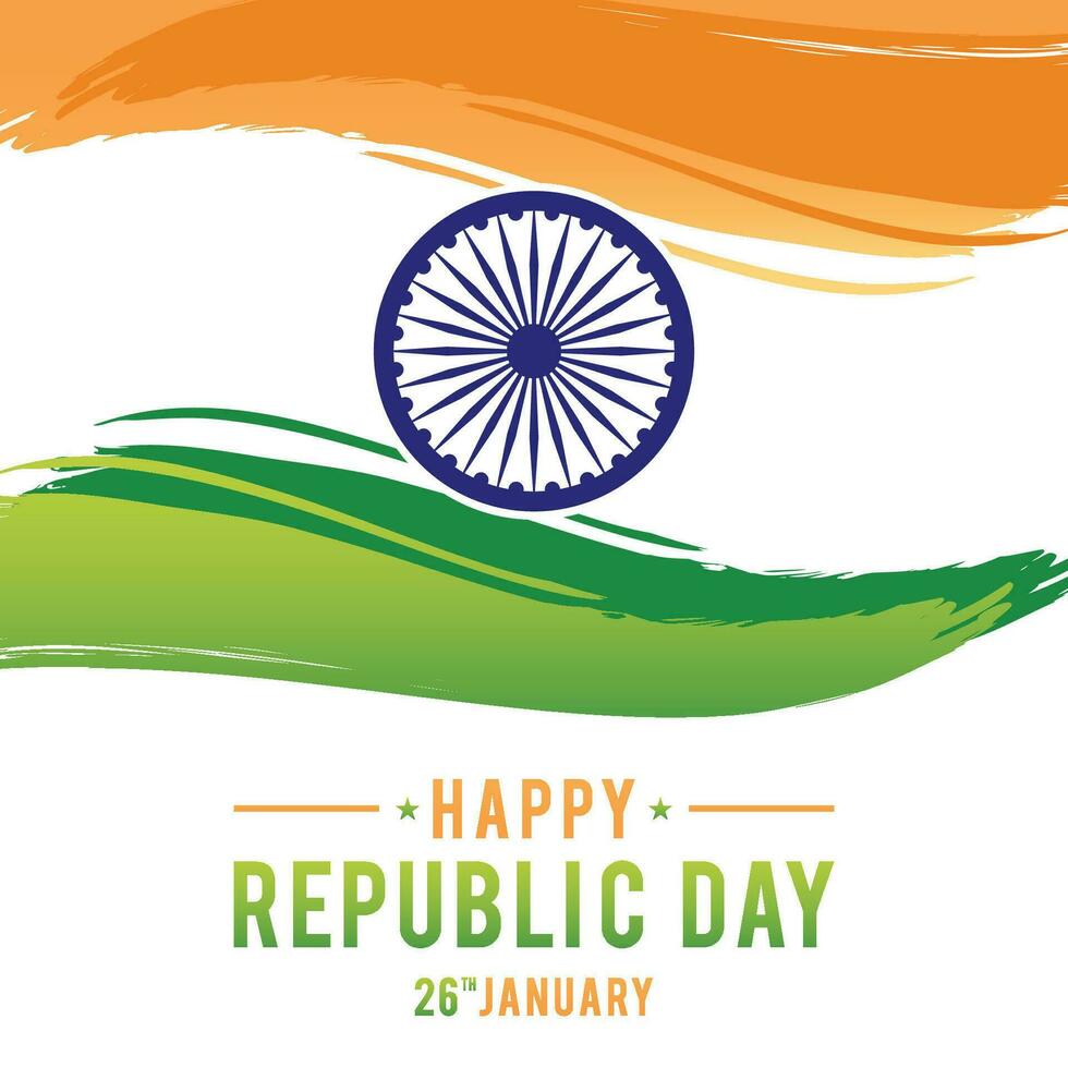ilustración de contento indio república día celebracion póster o bandera antecedentes. vector ilustración