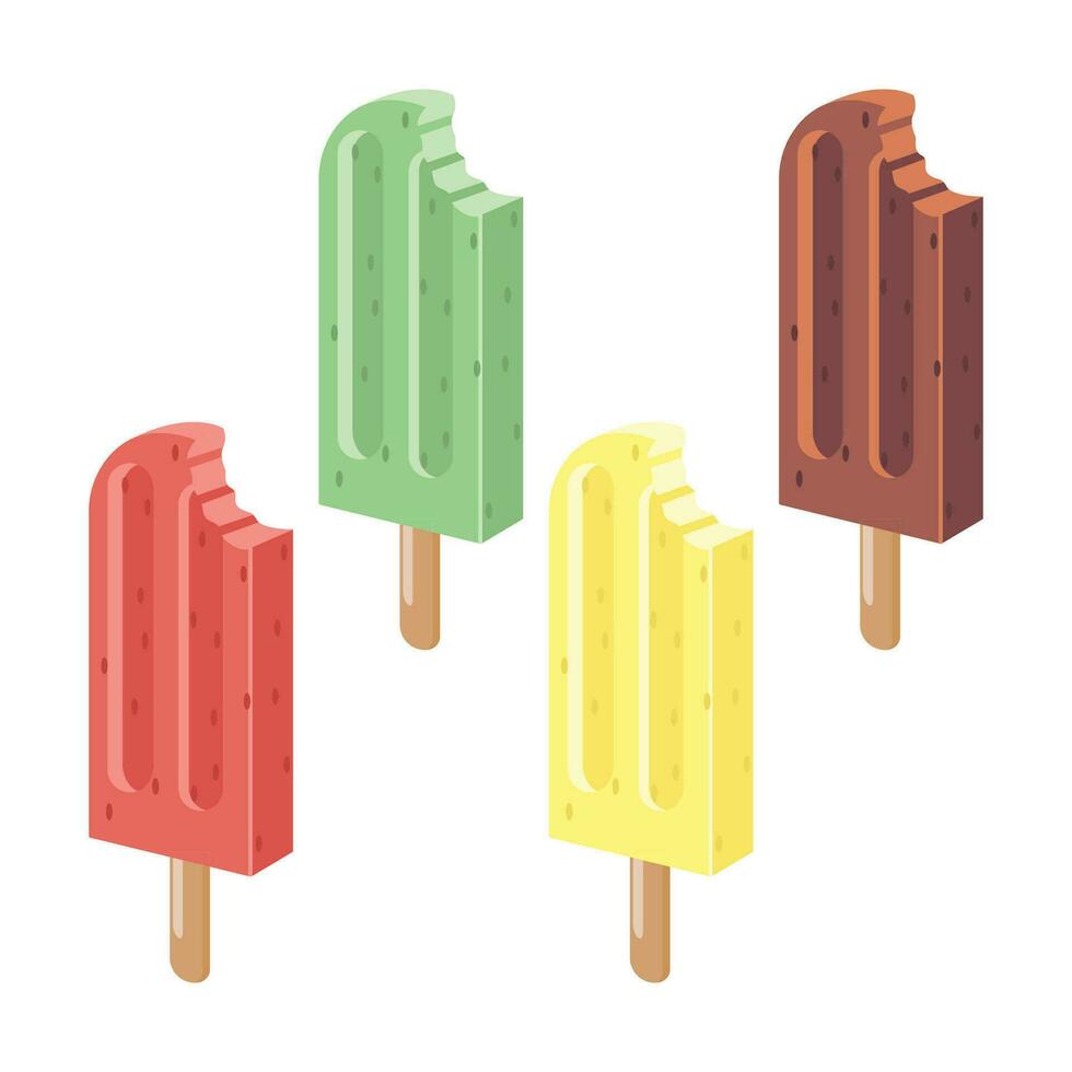 flat ice cream design vector