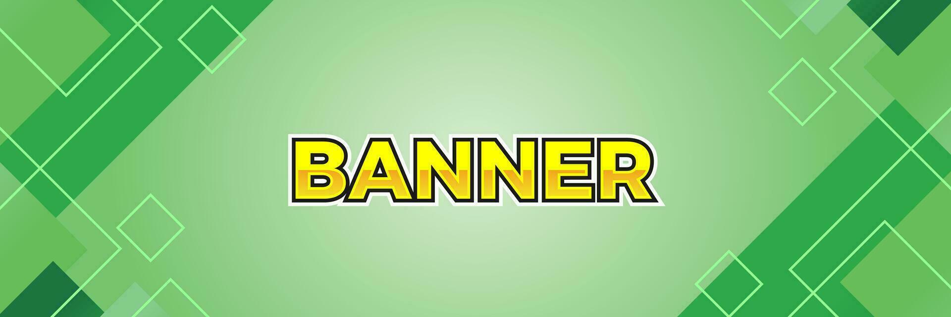 Green Banner Simple Background vector