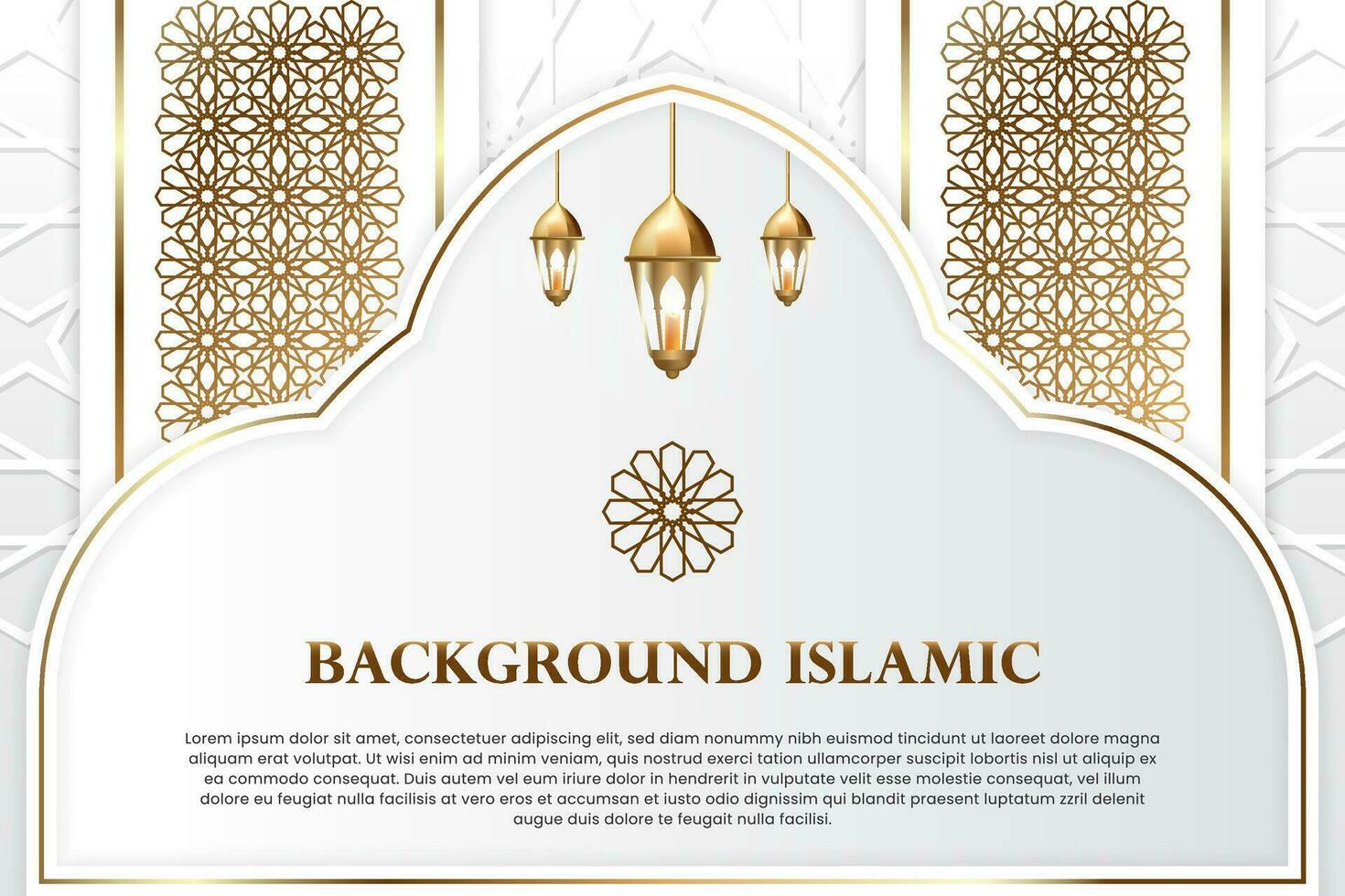 Islamic theme background with Arabic pattern vector