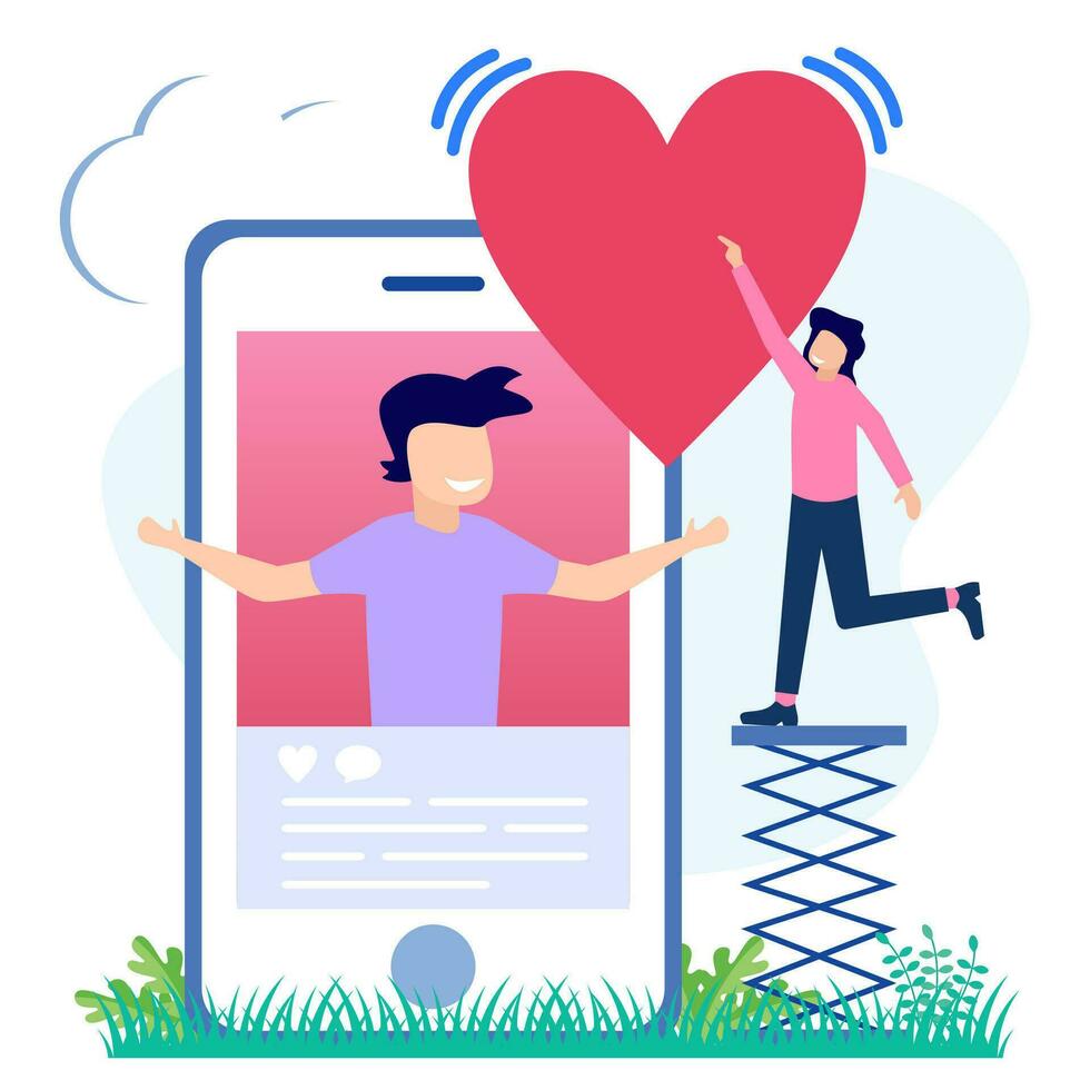 Illustration vector graphic cartoon character of social media