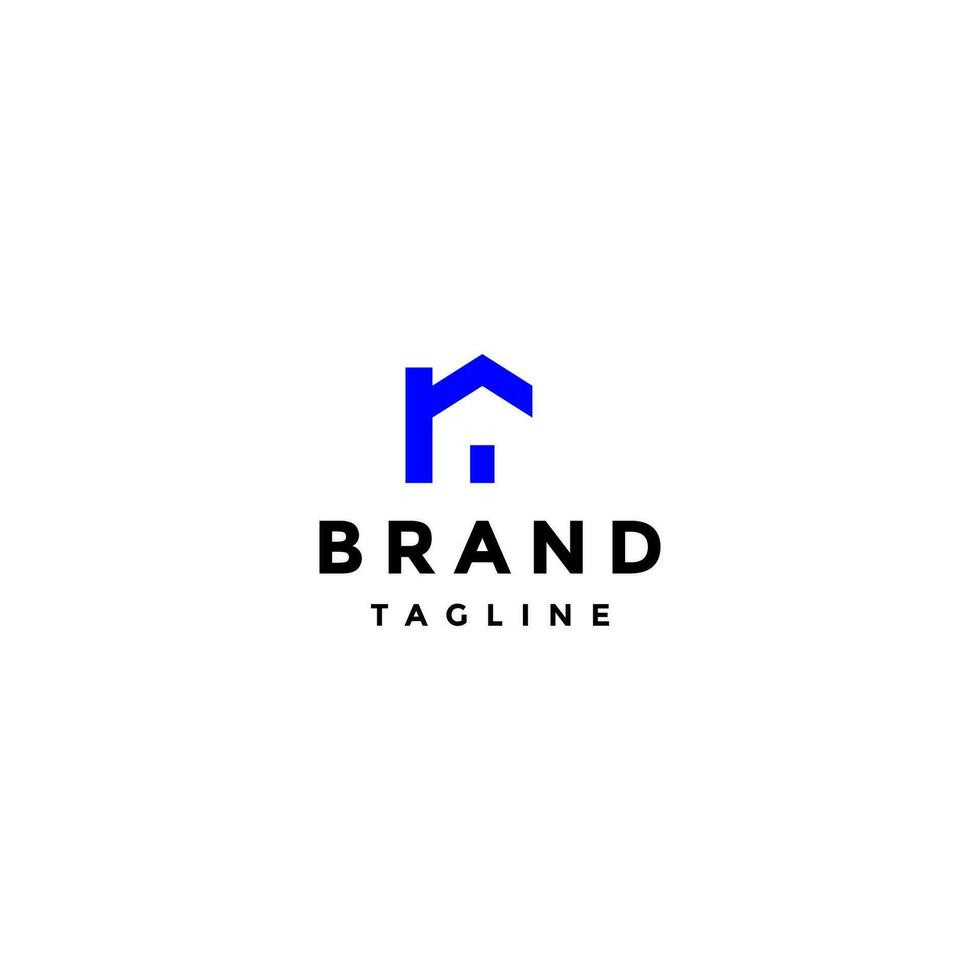 R Shaped House Icon Logo Design. R Letter and House Door Icon Form Home Symbol Design. vector
