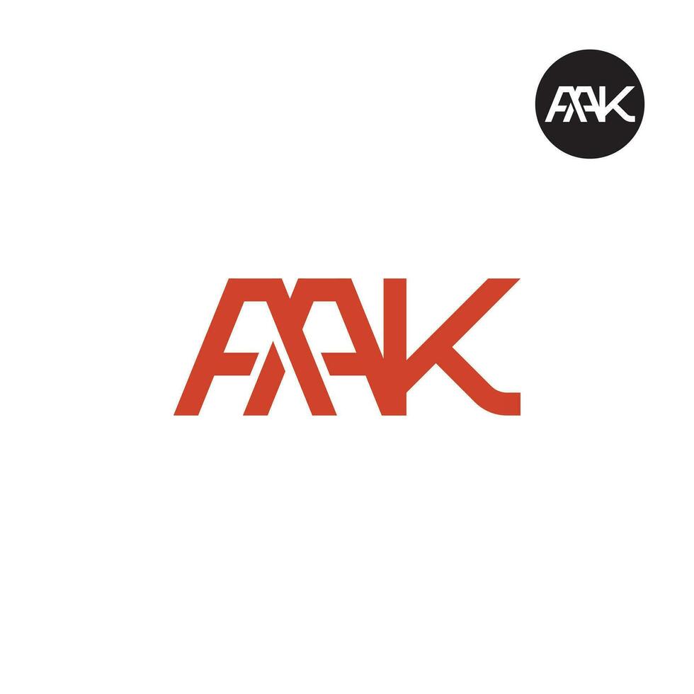 Letter AAK Monogram Logo Design vector