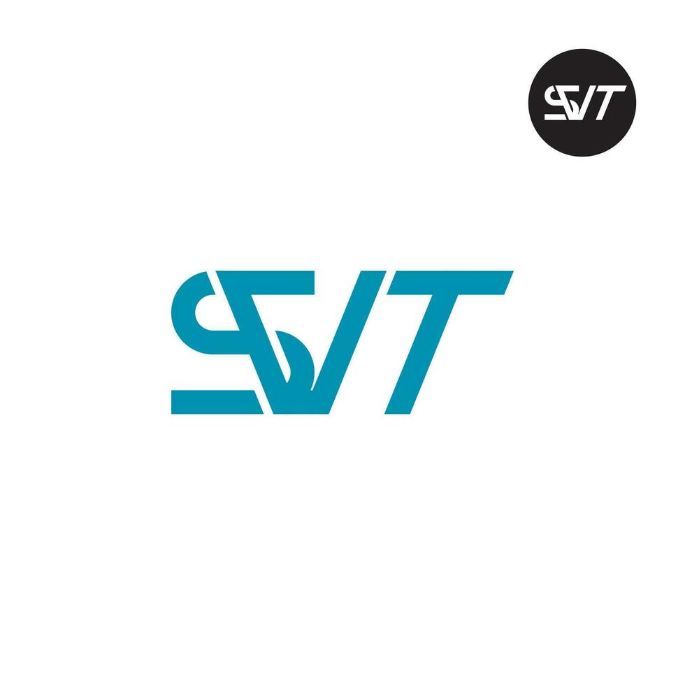 letra svt monograma logo diseño vector