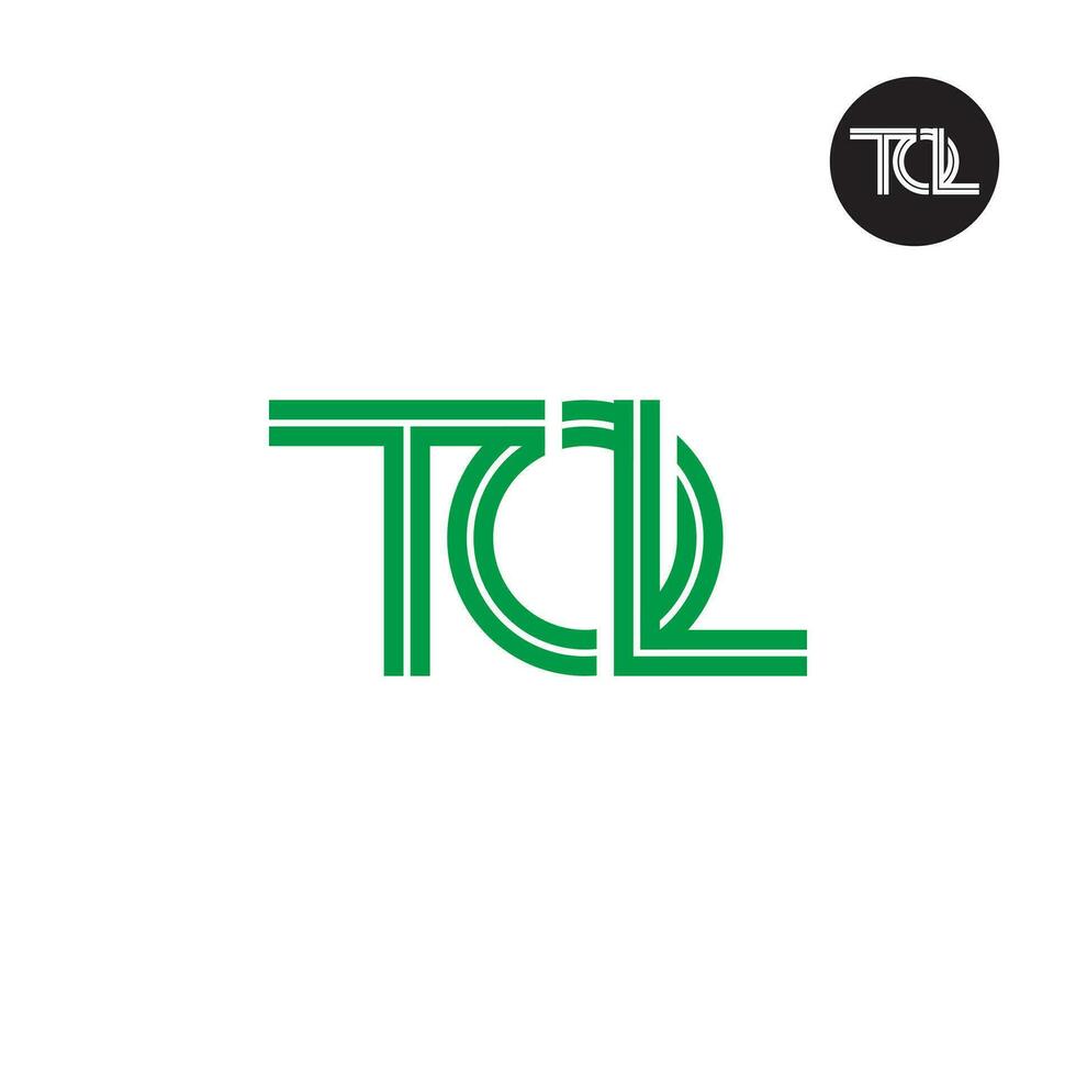 Letter TOL Monogram Logo Design with Lines vector