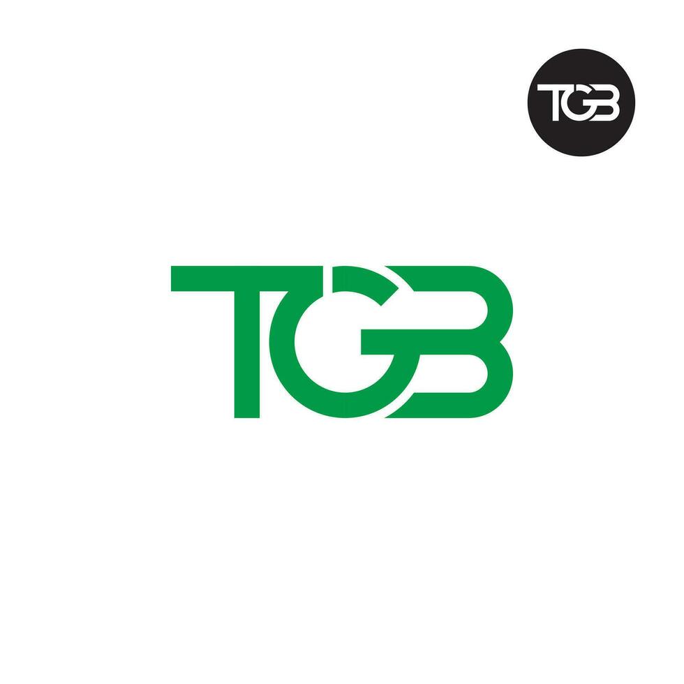 letra tgb monograma logo diseño vector