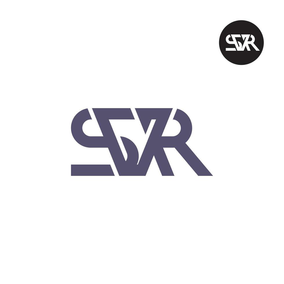 letra svr monograma logo diseño vector