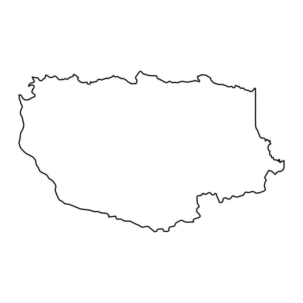 Savannakhet province map, administrative division of Lao Peoples Democratic Republic. Vector illustration.