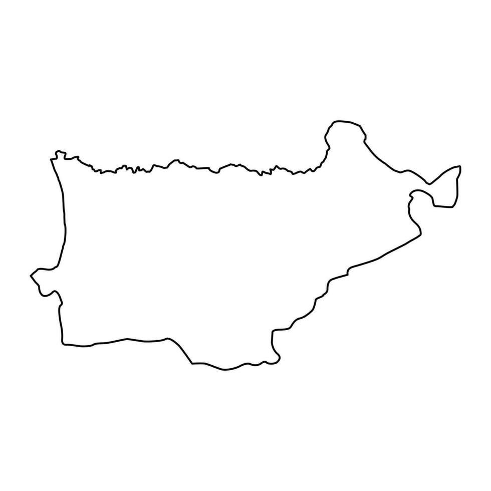 Akkar Governorate map, administrative division of Lebanon. Vector illustration.