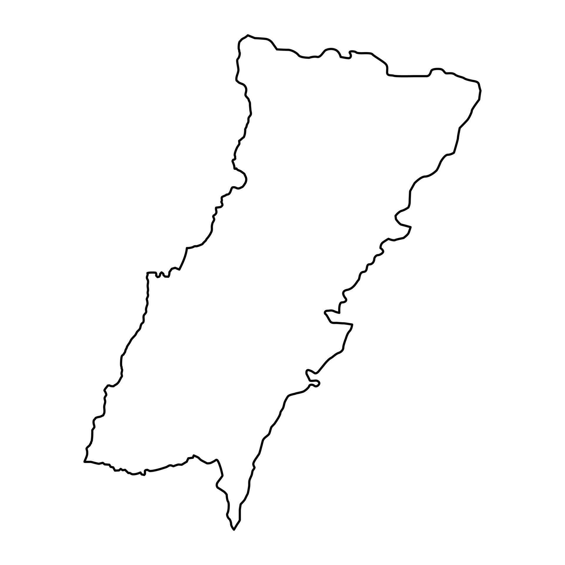 Mount Lebanon Governorate map, administrative division of Lebanon. Vector illustration. 36041304