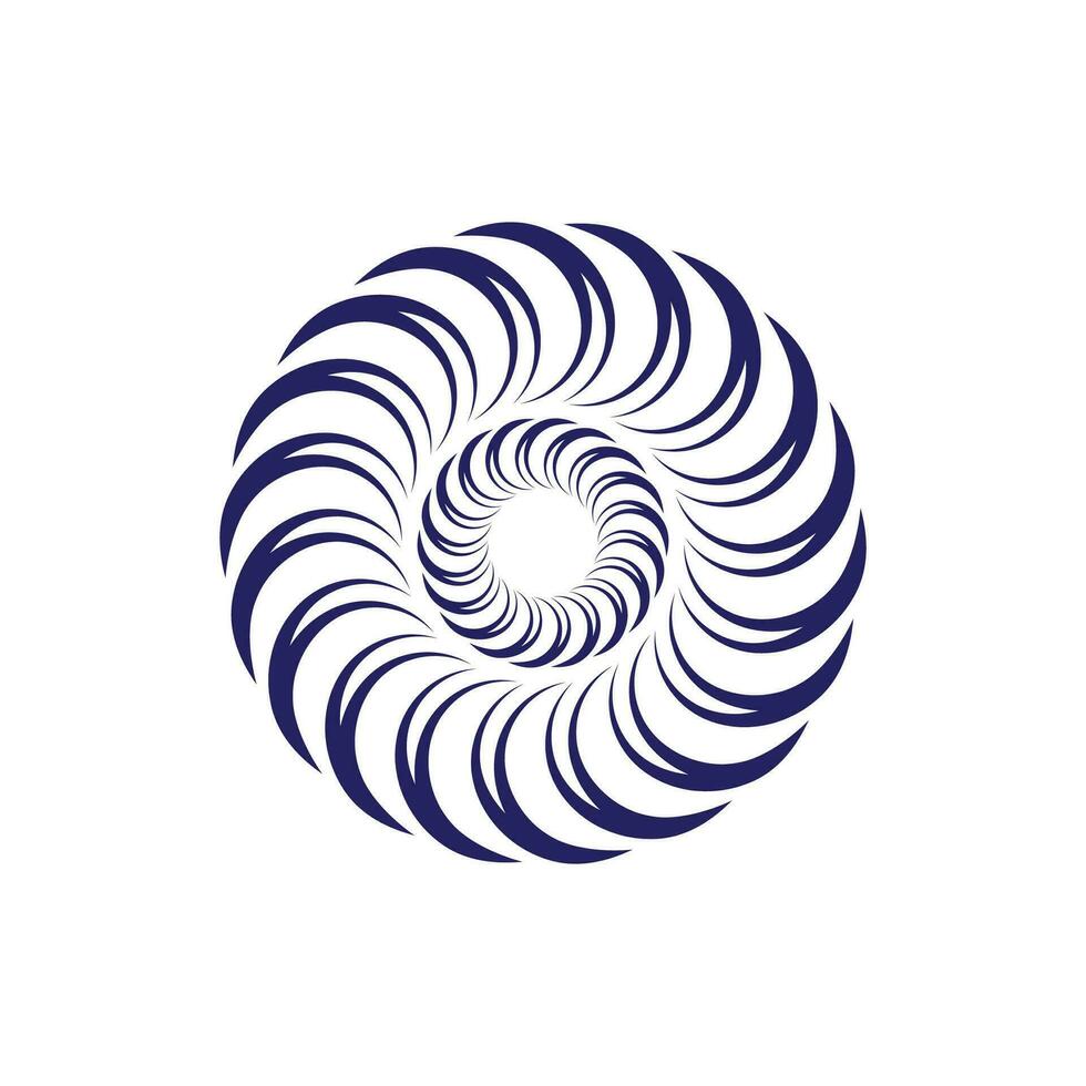 Swirling circles. Abstract spirals and liquid twirls. Hypnotic shapes black vector graphic, vortex symbol.