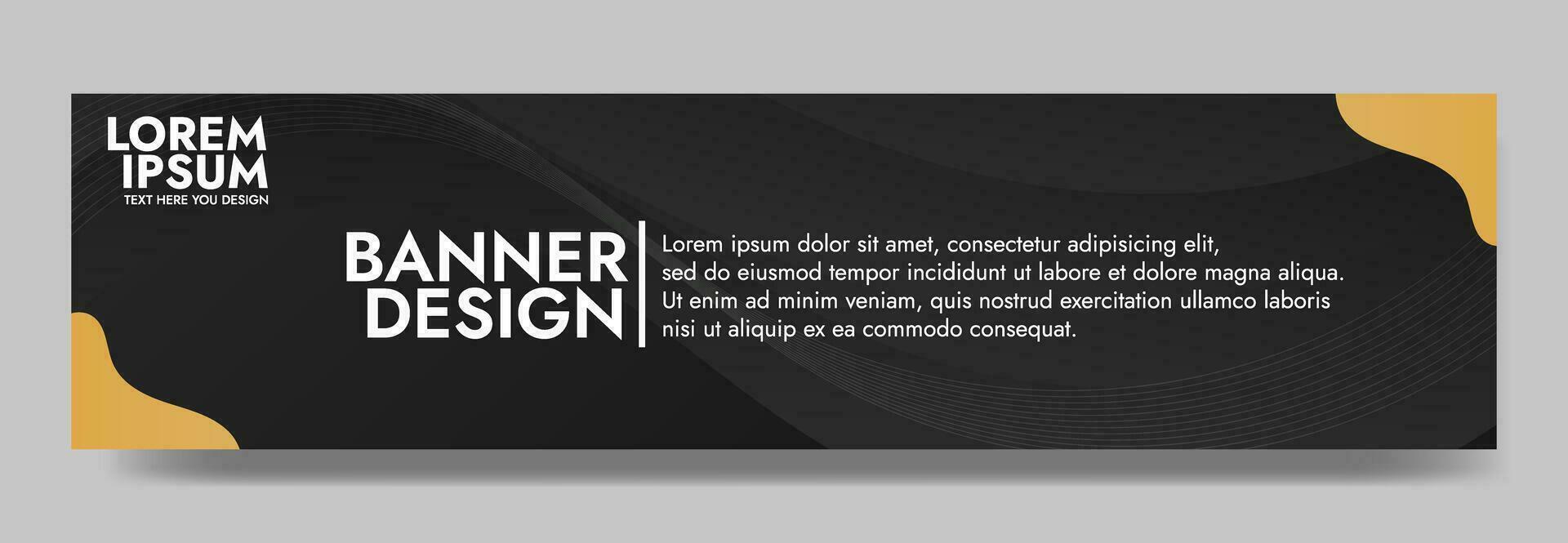 Abstract black banner color with a unique wavy design. It is ideal for creating eye catching headers, promotional banners, and graphic elements with a modern and dynamic look. vector