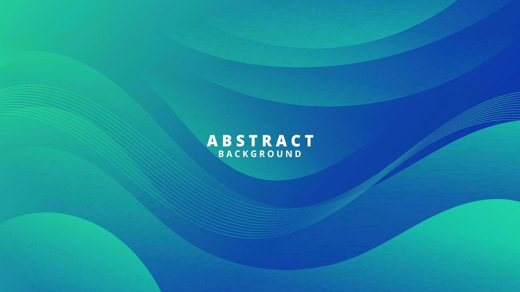 Abstract Gradient  Green Blue  liquid background. Modern  background design. Dynamic Waves. Fluid shapes composition.  Fit for website, banners, brochure, posters vector