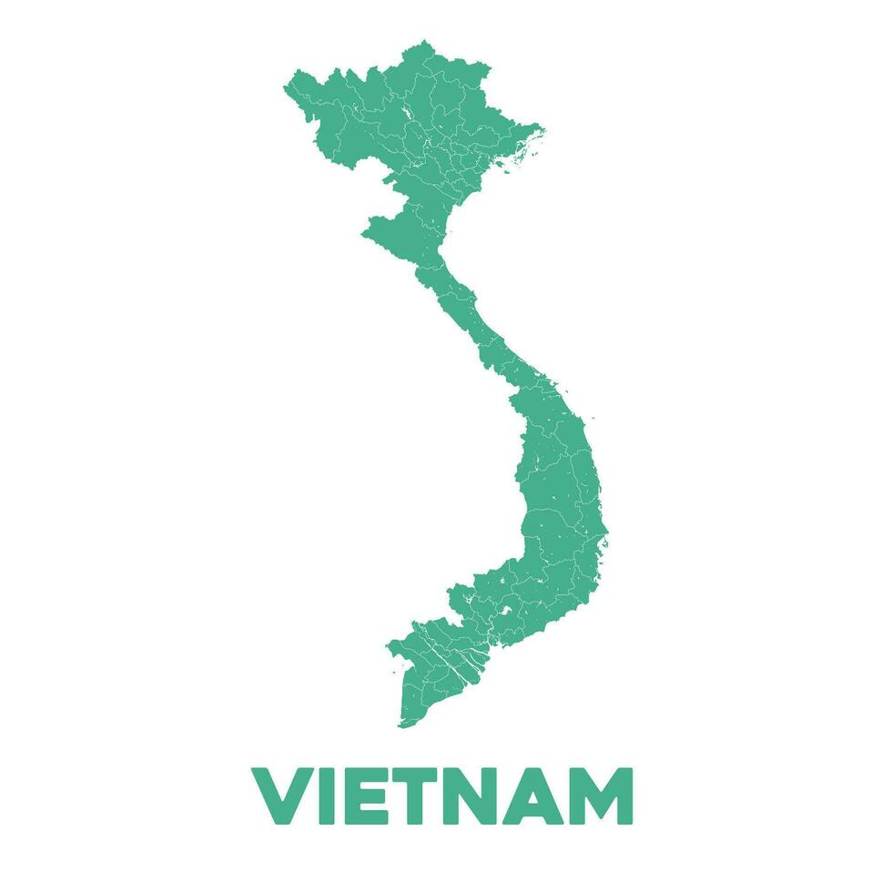 detallado Vietnam mapa vector