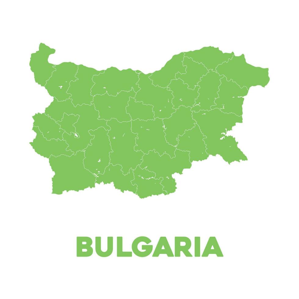 detallado Bulgaria mapa vector