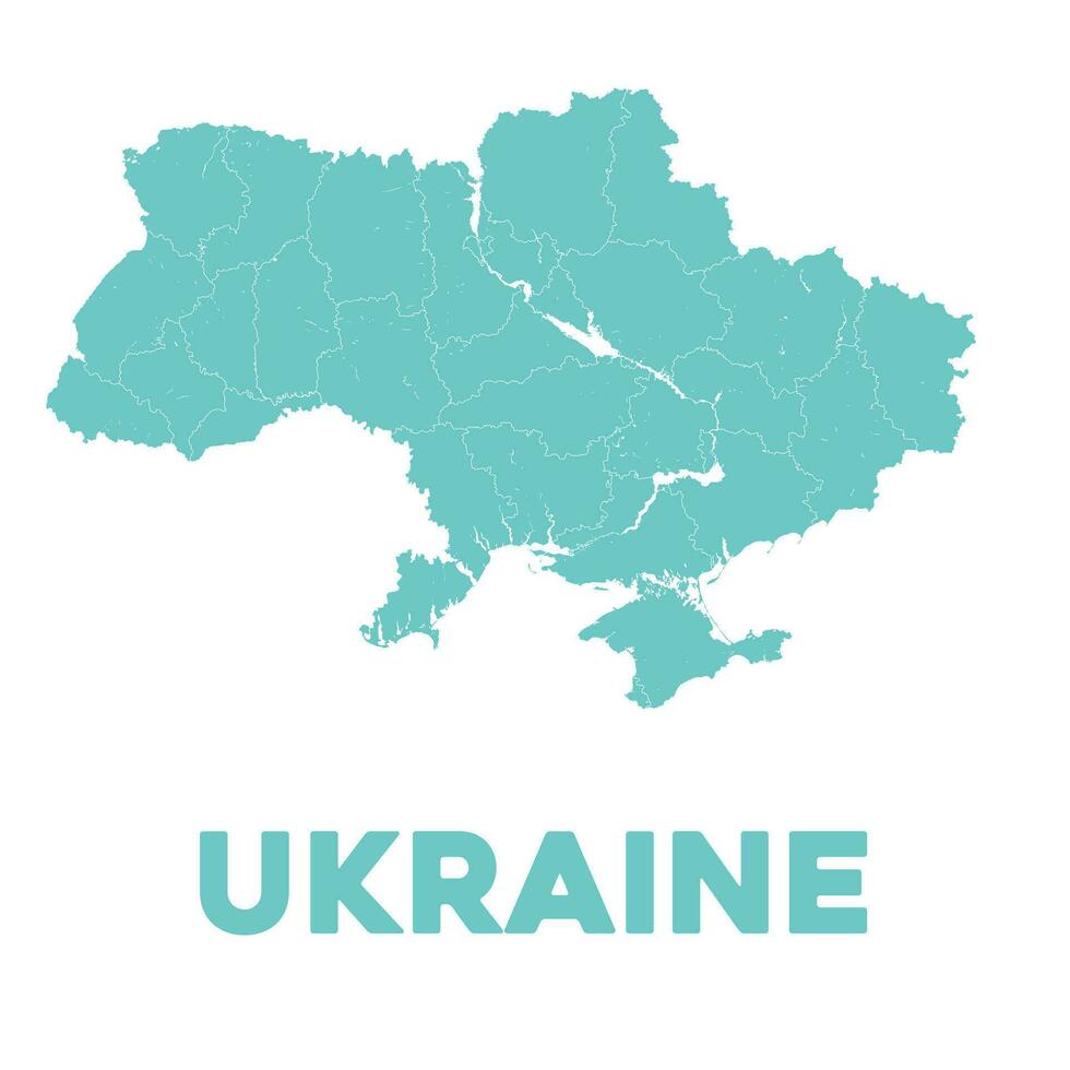 Detailed Ukraine Map vector