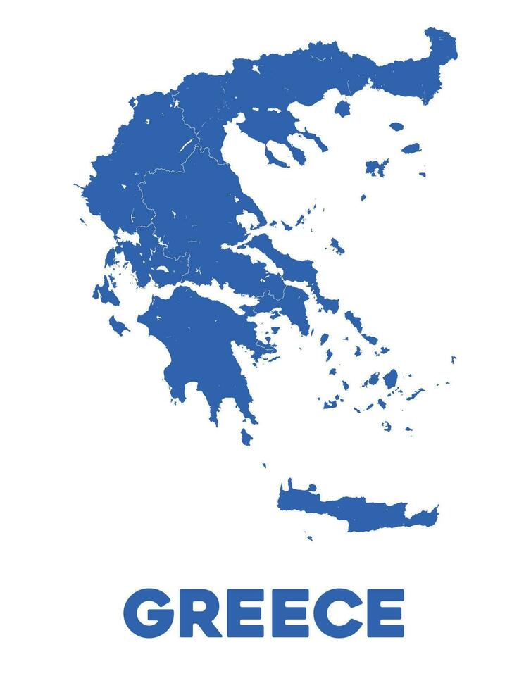 Detailed Greece Map vector