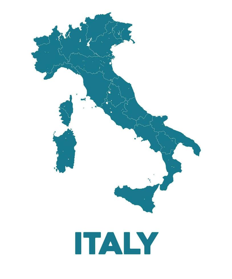 detallado Italia mapa vector
