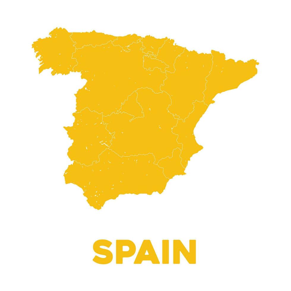 Detailed Spain Map vector