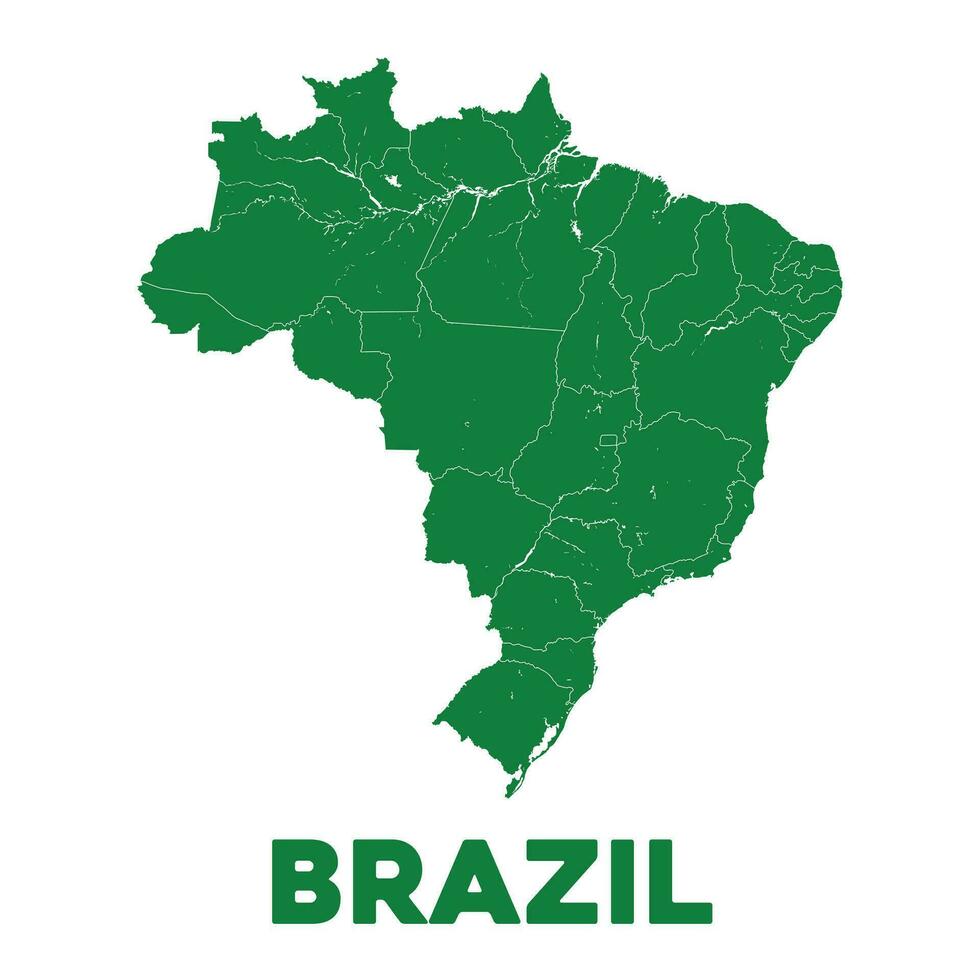 Detailed Brazil Map vector