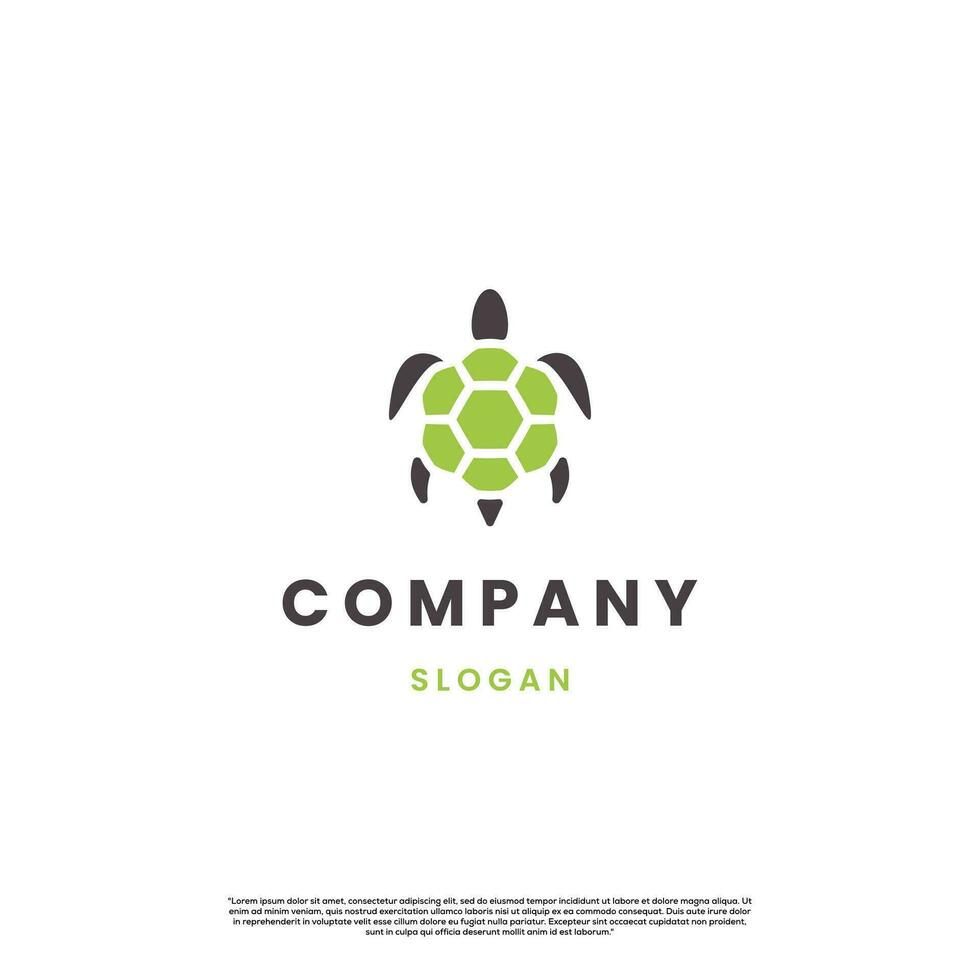 Simple sea turtle logo design on isolated background 36041679 Vector ...