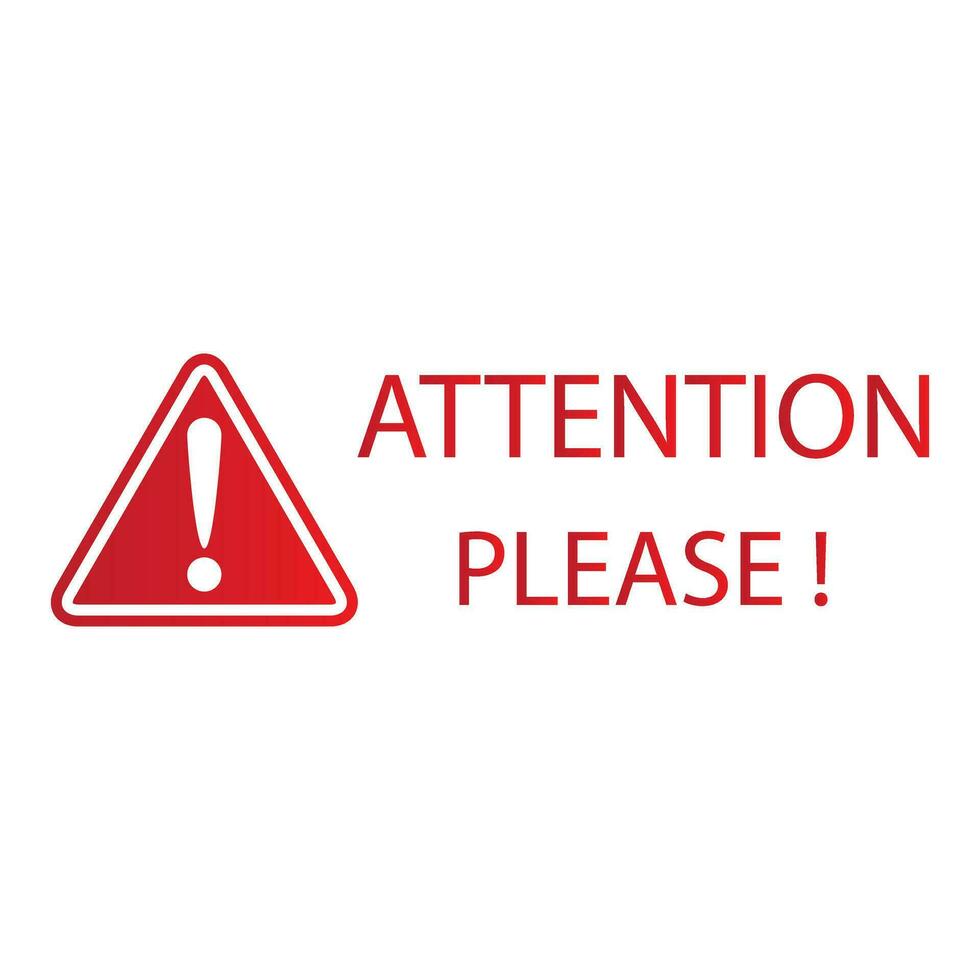 Vector red attention please badges important message warning frame illustration