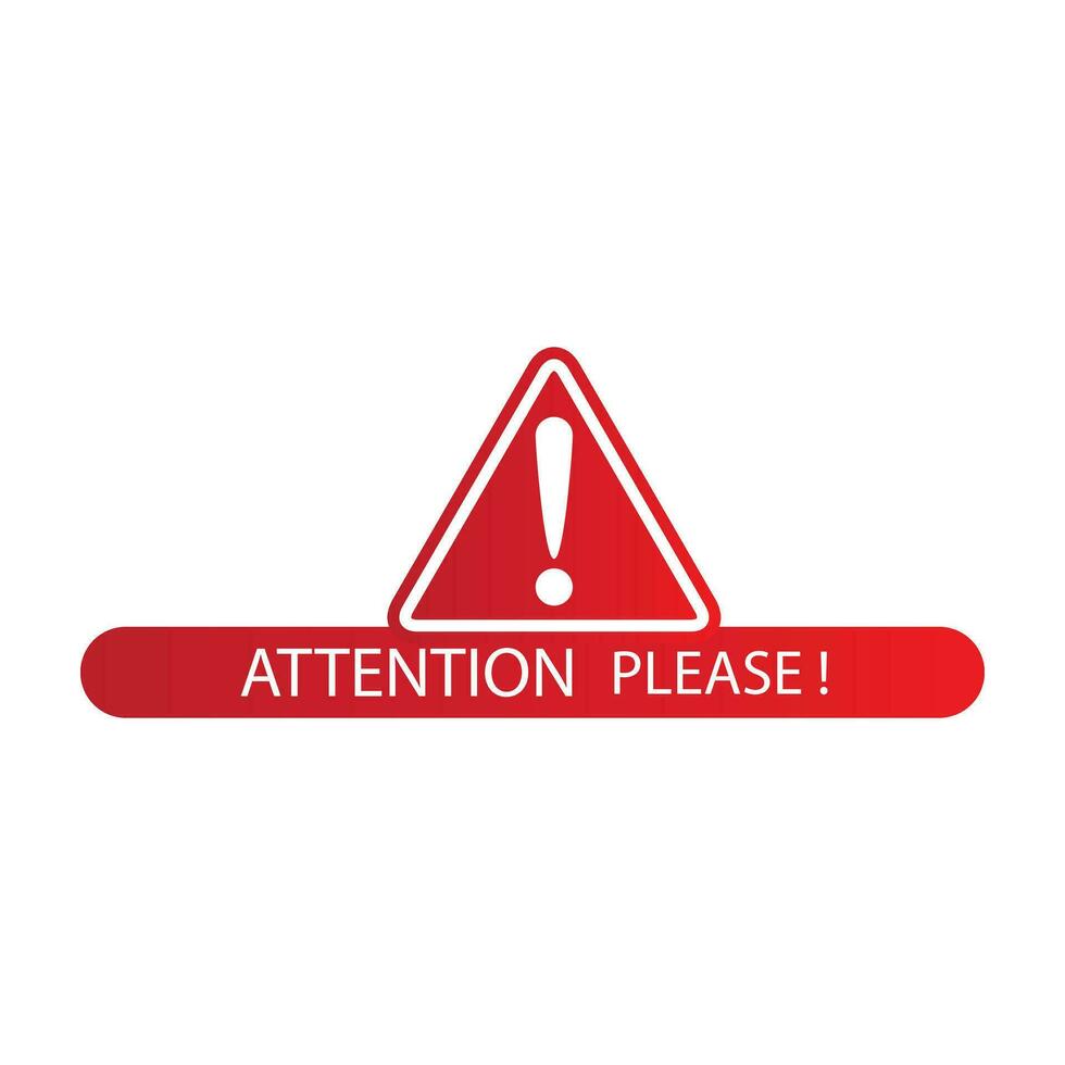 Vector red attention please badges important message warning frame illustration