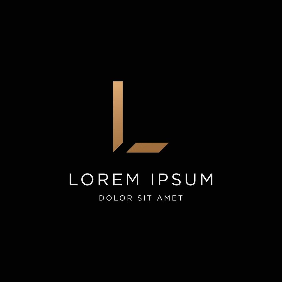 Modern and luxurious geometric letter L initial logo design. logo for business, company, identity. vector