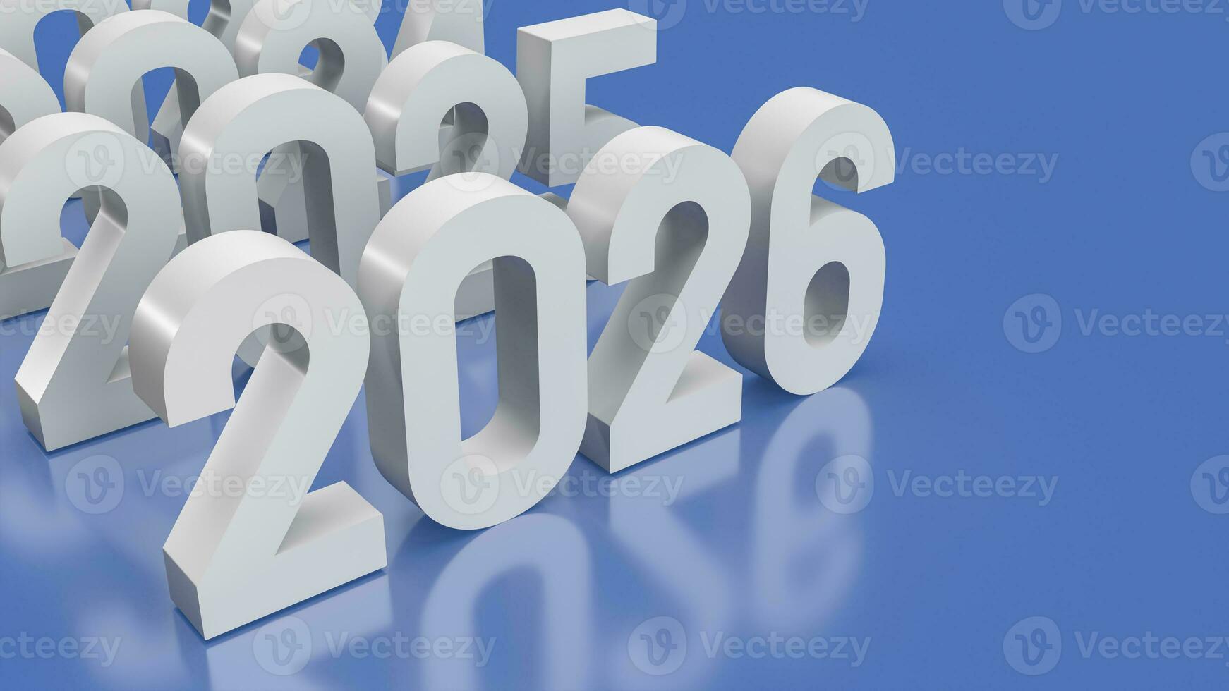 el 2026 año para negocio concepto 3d representación. foto