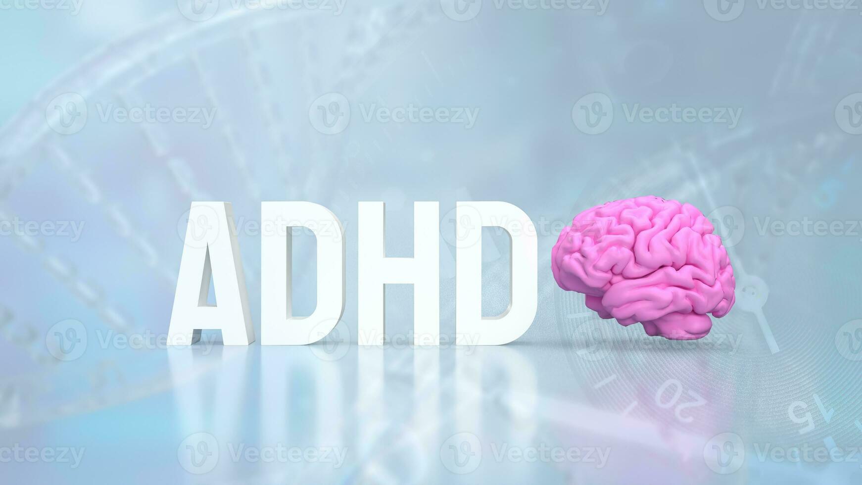 The ADHD for medical or education concept 3d rendering. photo