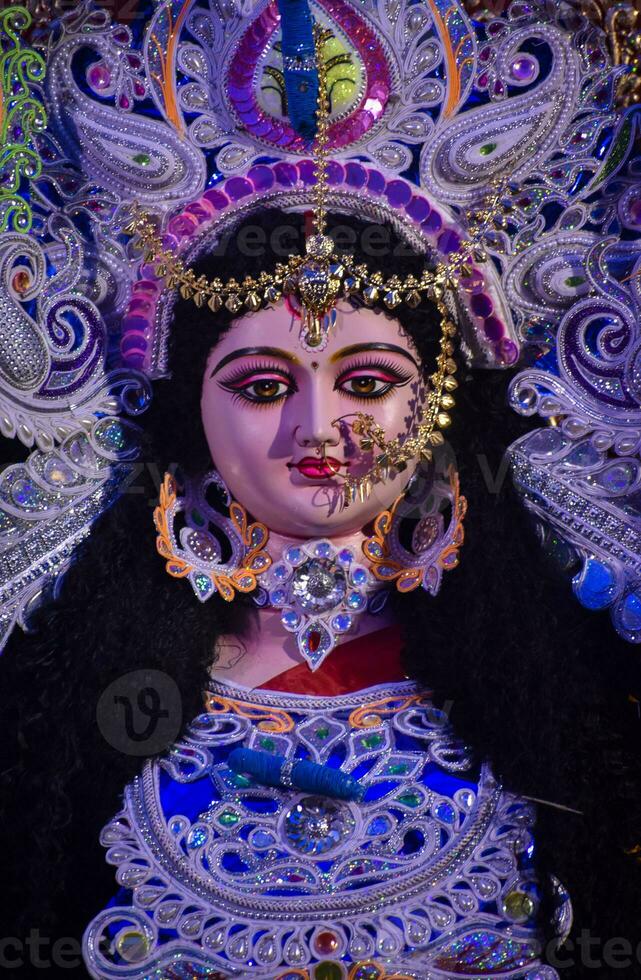 Devi Durga the Majestic goddess, symbolizing strength, courage, and divine femininity photo