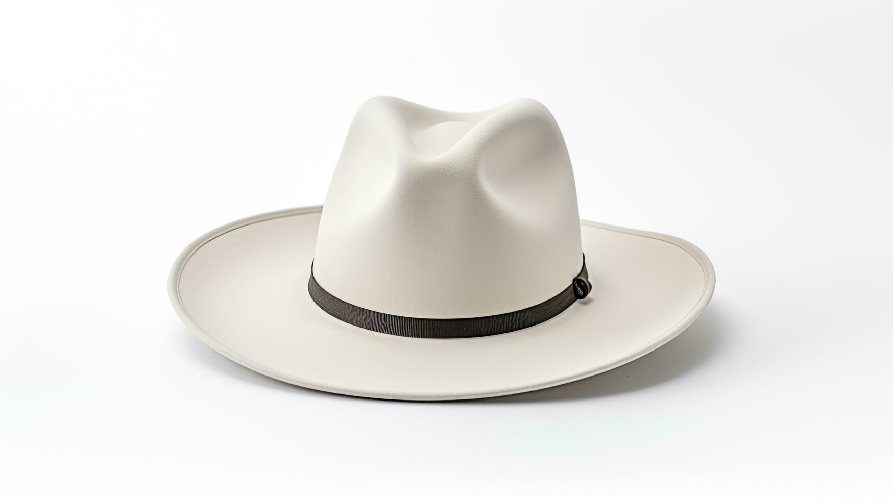 AI generated Retro fedora hat on white background photo