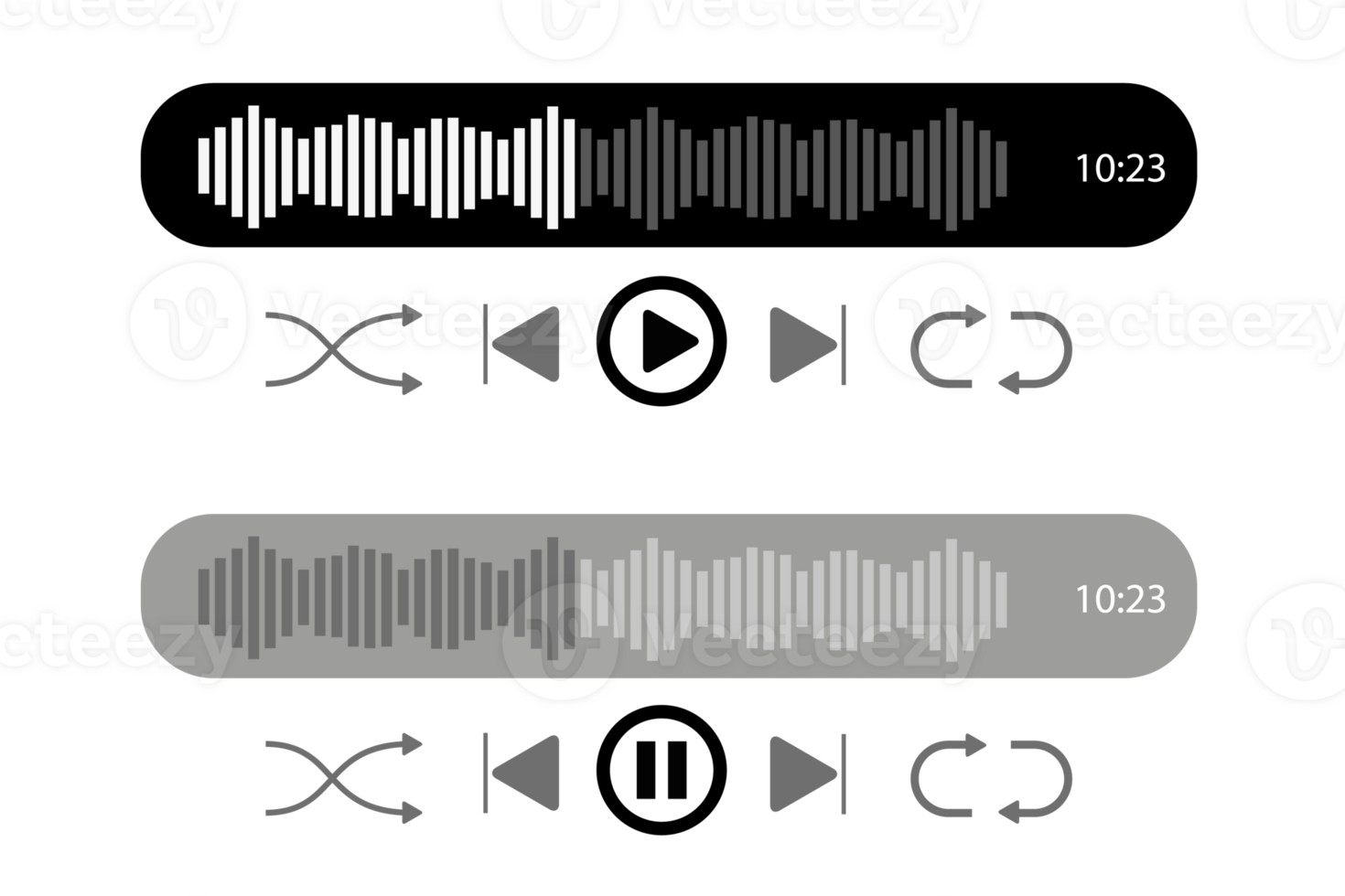 Audio Wave Sound Wave Music Player Two Tone Black grey And White audio-wave-sound-wave-music-player-two-tone-black-grey-and-white