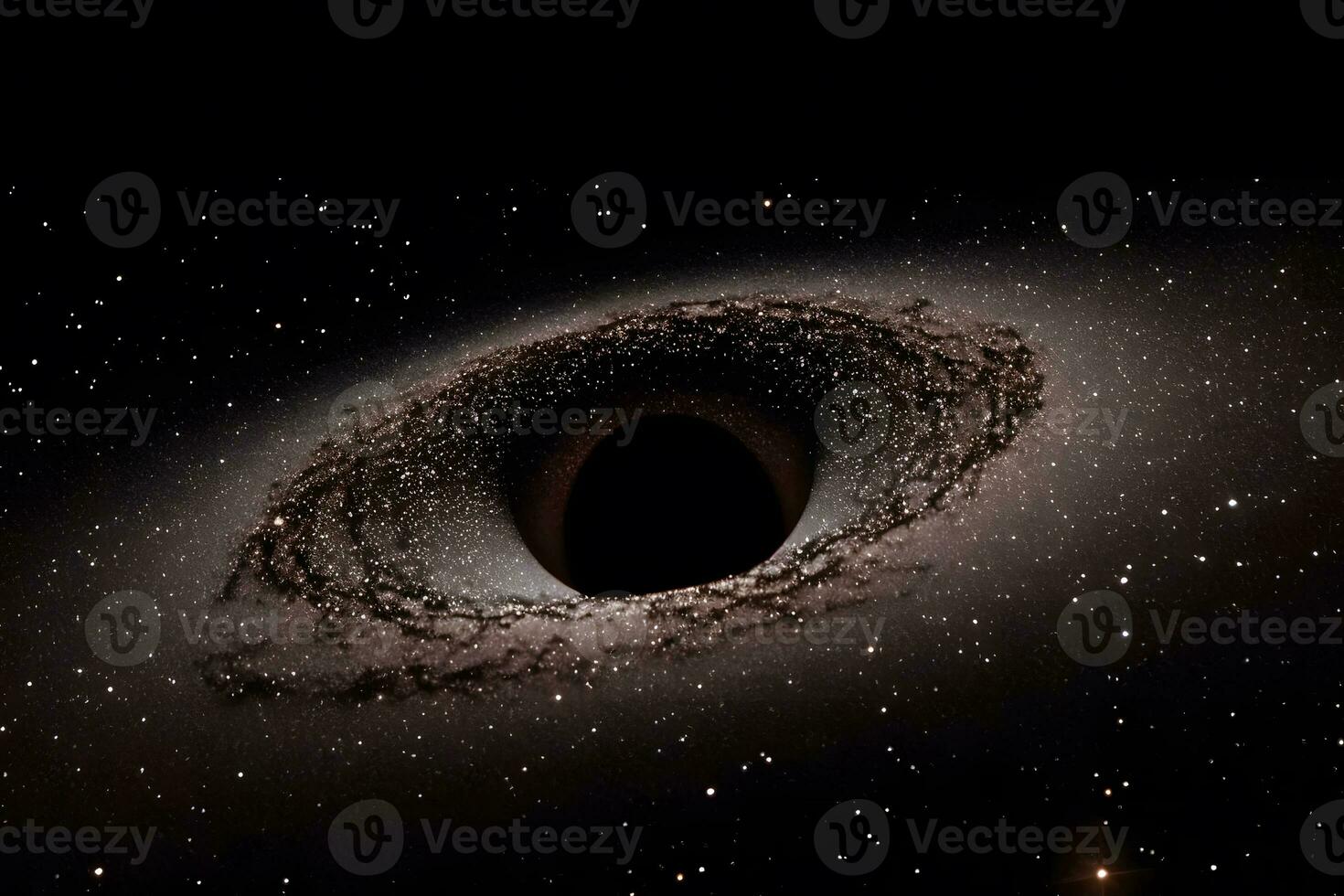 AI generated Black hole in space. Neural network AI generated photo