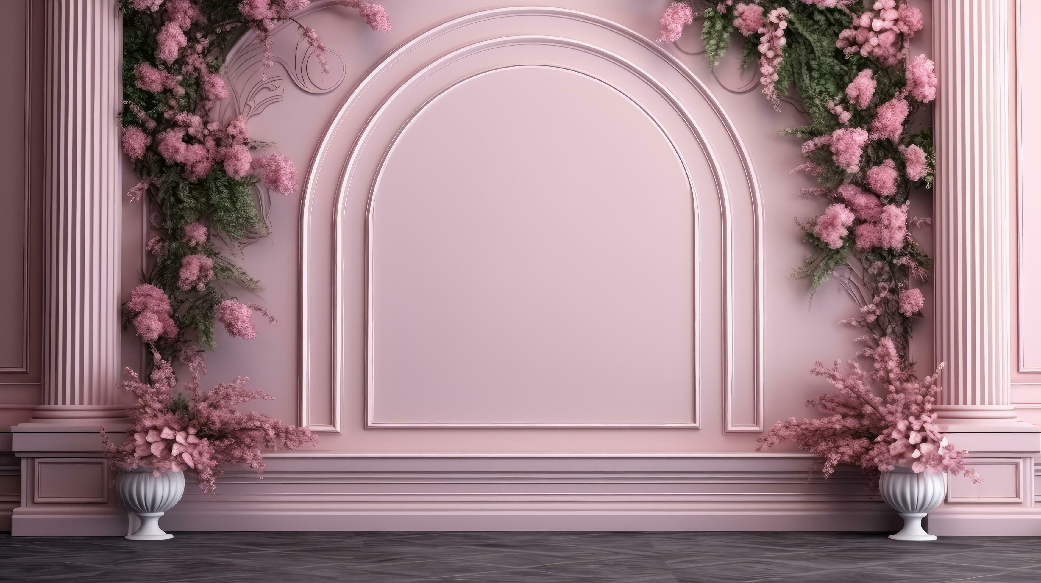 AI generated Charming wedding background design for your project