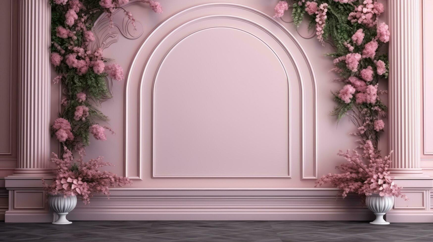 AI generated Charming wedding background design for your project photo