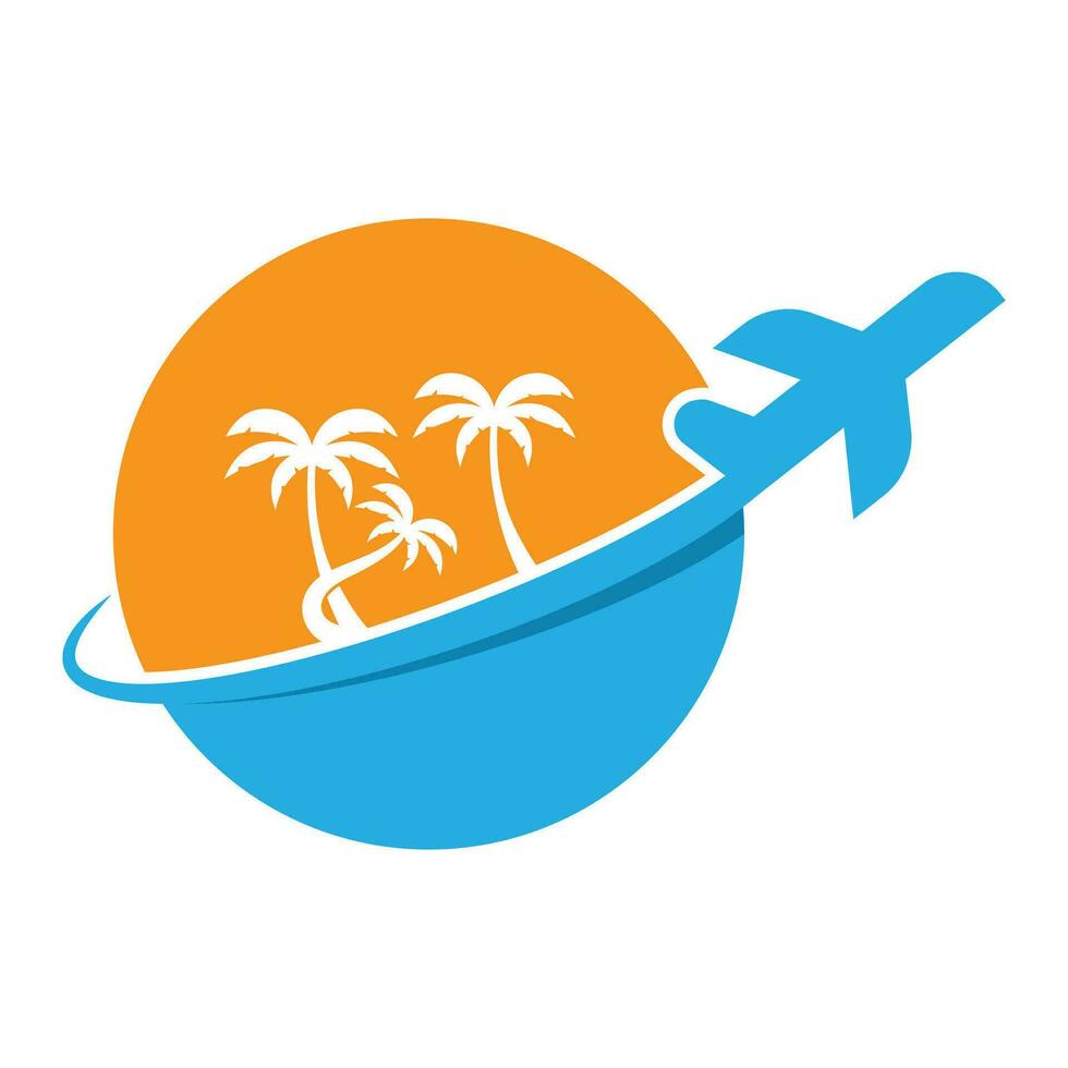 Travel Logo vector icon illustration design. logo suitable for business, airline ticket agents and holidays