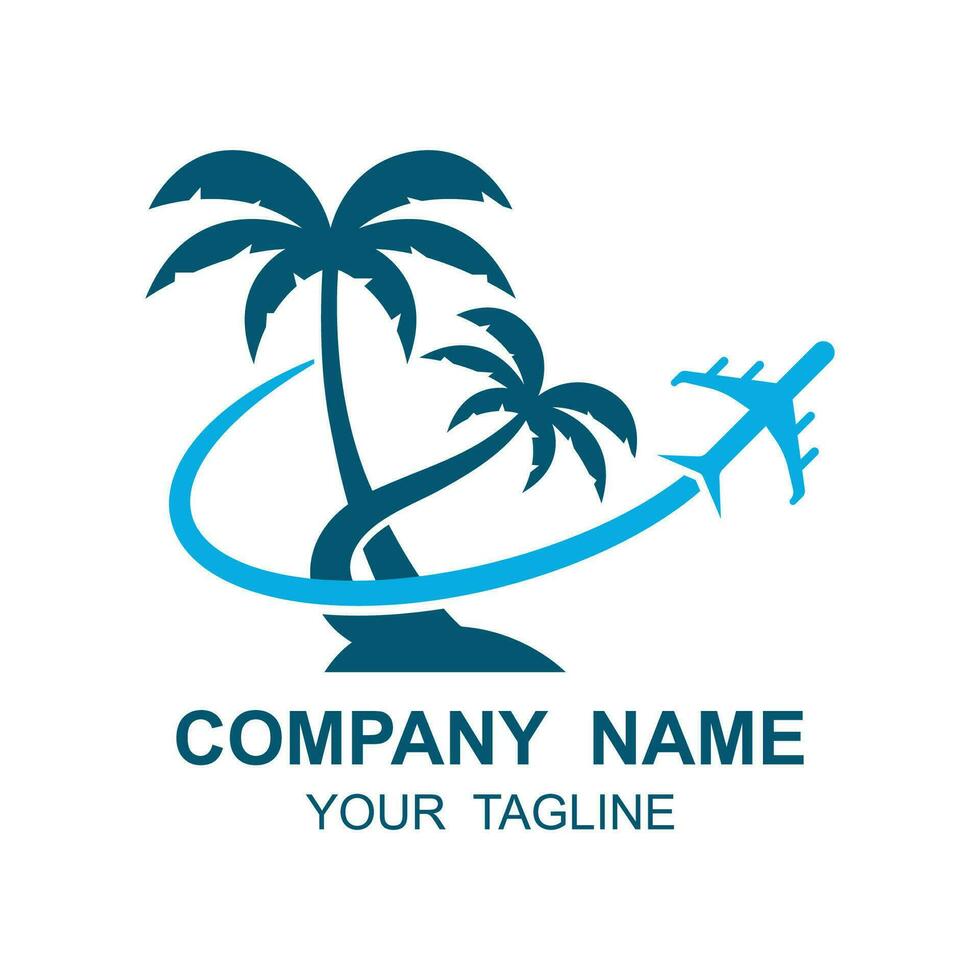 viaje logo vector icono ilustración diseño. logo adecuado para negocio, aerolínea boleto agentes y Días festivos