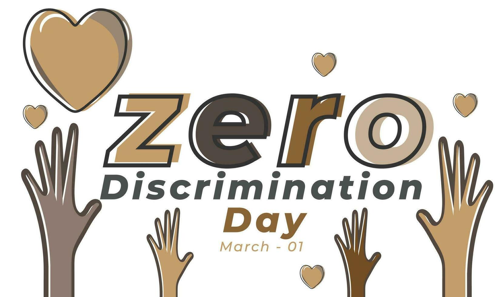 Zero Discrimination Day. background, banner, card, poster, template. Vector illustration.