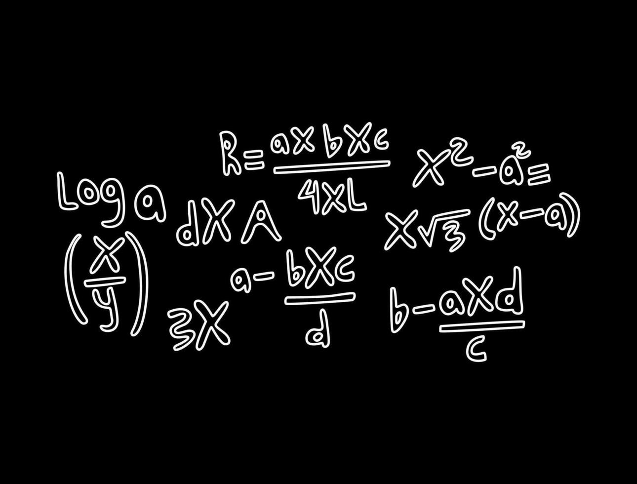 Realistic math chalkboard background illustration vector