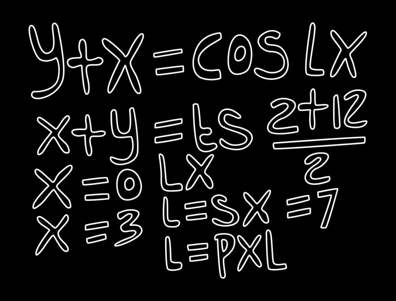 Realistic math chalkboard background illustration vector